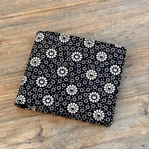 TAKASHI MURAKAMI c1990s ALL GOLD FLOWERS BLACK INDEN LEATHER HIROPON WALLET RARE